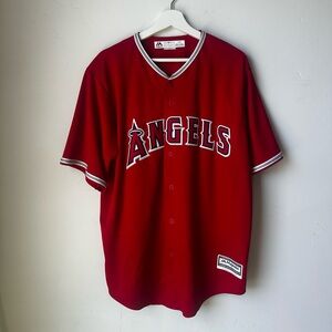 Los Angeles Angels of Anaheim baseball jersey size large majestic